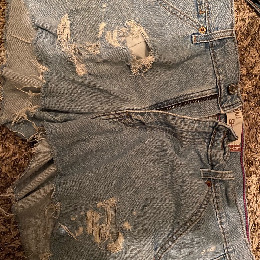 Distressed Levi shorts